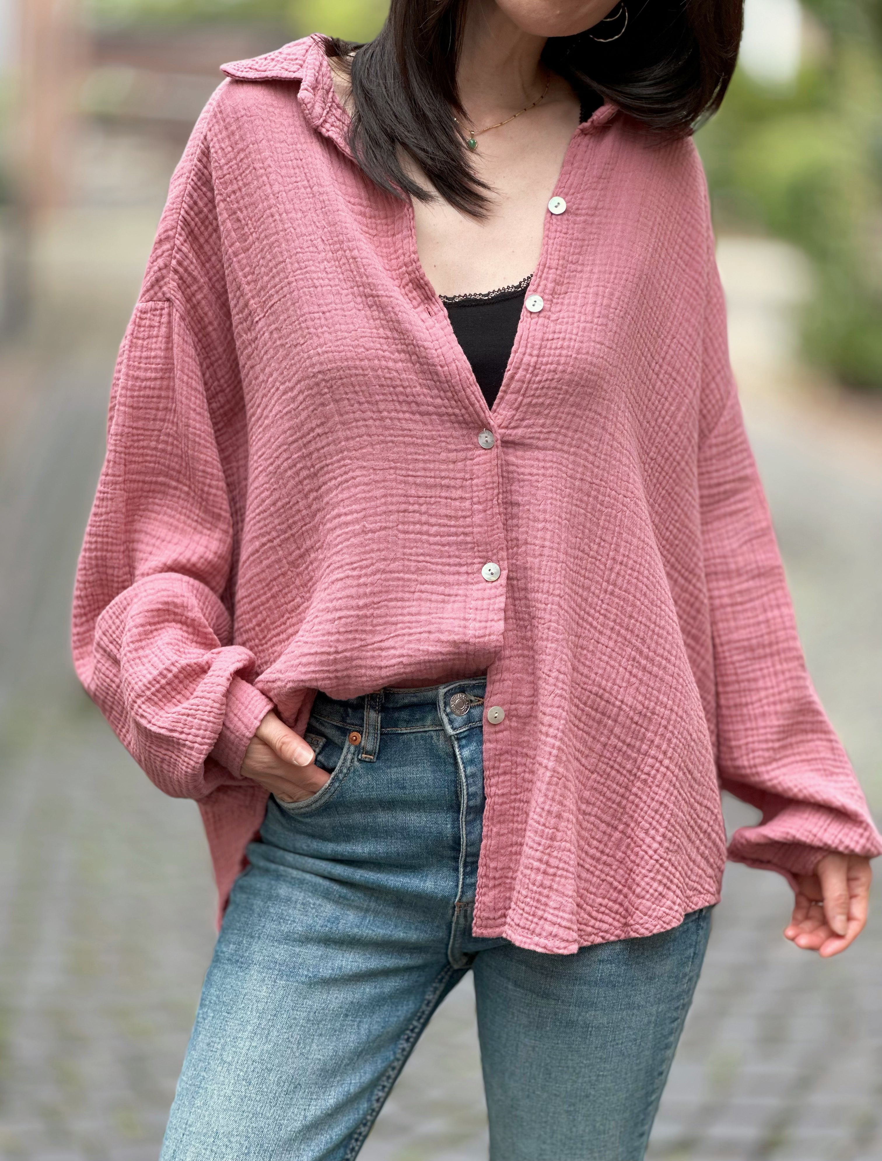 Musselin bluse günstig Clearance